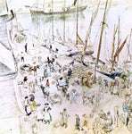  Jules Pascin Seaport - Hand Painted Oil Painting