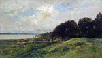  Charles Francois Daubigny Seashore at Villerville - Hand Painted Oil Painting