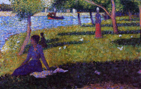  Georges Seurat Seated and Standing Woman - Hand Painted Oil Painting