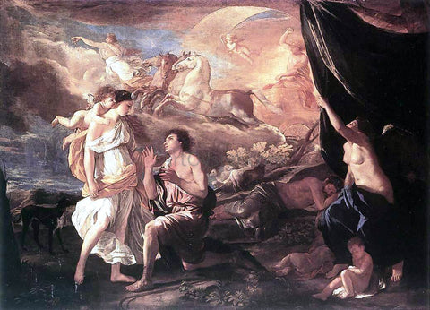  Nicolas Poussin Selene and Endymion - Hand Painted Oil Painting