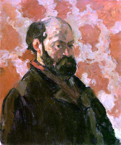 Paul Cezanne Self Portrait with a Rose Background - Hand Painted Oil Painting