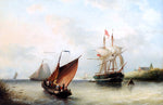  Nicolaas Riegen Shipping In A River Estuary On A Windy Day - Hand Painted Oil Painting