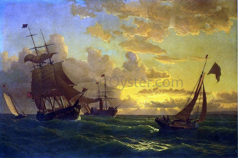  William Bradford Shipping in Rough Waters - Hand Painted Oil Painting