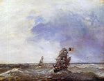  Johan Barthold Jongkind Ships at Sea - Hand Painted Oil Painting