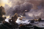  Ludolf Backhuysen A Ship in Distress off a Rocky Coast - Hand Painted Oil Painting