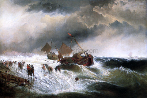  Edward Moran A Shipwreck - Hand Painted Oil Painting