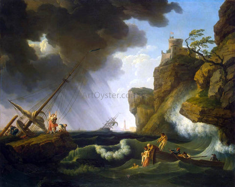  Claude-Joseph Vernet A Shipwreck - Hand Painted Oil Painting