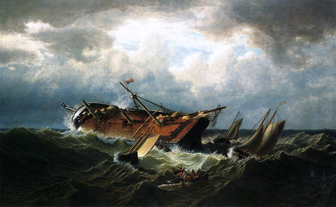  William Bradford Shipwreck off Nantucket (also known as Wreck off Nantucket, after a Storm) - Hand Painted Oil Painting