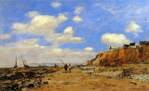  Eugene-Louis Boudin Shoreline with Rising Tide, October - Hand Painted Oil Painting