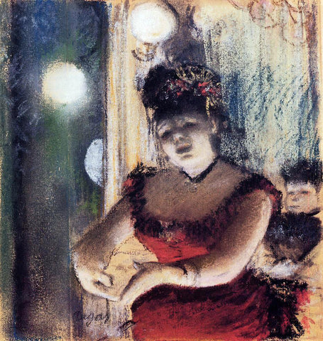  Edgar Degas Singer in a Cafe-Concert - Hand Painted Oil Painting