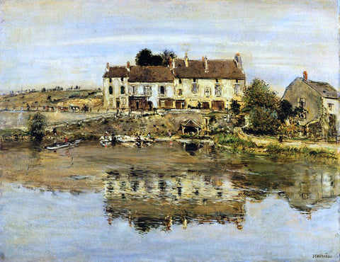  Jean-Francois Raffaelli Small Houses on the Banks of the Oise - Hand Painted Oil Painting