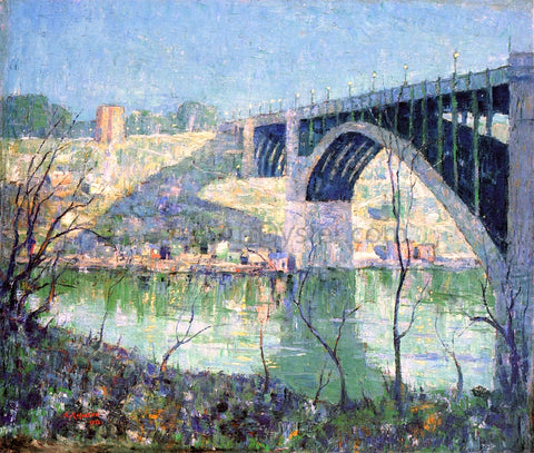  Ernest Lawson A Spring Night, Harlem River - Hand Painted Oil Painting