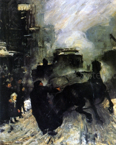 George Wesley Bellows Steaming Streets - Hand Painted Oil Painting