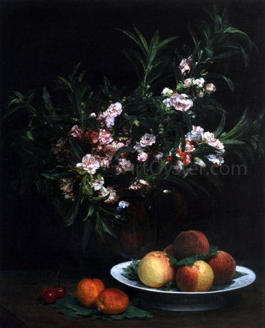  Henri Fantin-Latour Still Life: Impatiens, Peaches and Apricots - Hand Painted Oil Painting