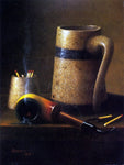  William Michael Harnett Still Life, Pipe and Mug - Hand Painted Oil Painting