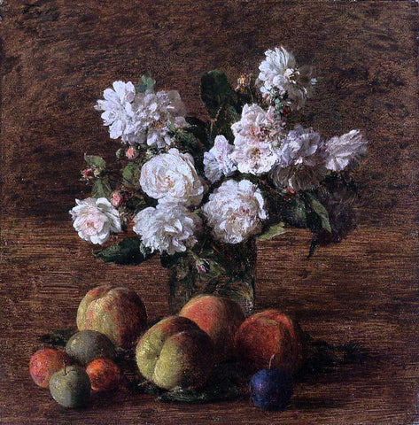  Henri Fantin-Latour Still Life: Roses and Fruit - Hand Painted Oil Painting