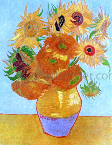  Vincent Van Gogh A Still Life: Vase with Twelve Sunflowers - Hand Painted Oil Painting