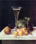  Morston Ream Still Life Wine Glass and Fruit - Hand Painted Oil Painting