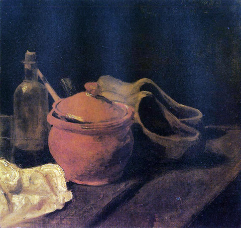  Vincent Van Gogh Still Life with Earthenware, Bottle and Clogs - Hand Painted Oil Painting
