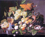  Severin Roesen Still Life with Fruit, Bird's Nest and Wine Glass - Hand Painted Oil Painting