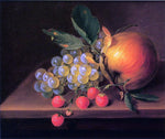  George Forster Still Life with Grapes, Apple and Strawberries - Hand Painted Oil Painting
