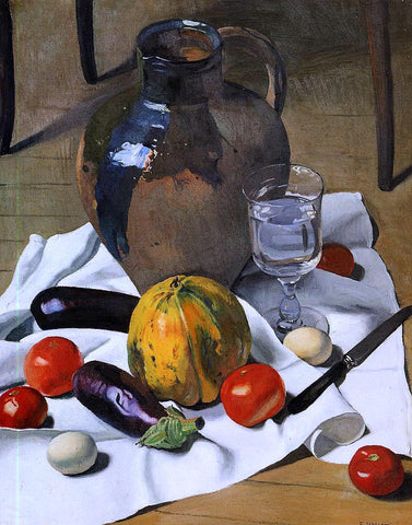  Felix Vallotton A Still Life with Large Earthenware Jug - Hand Painted Oil Painting
