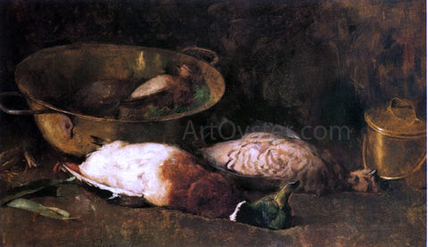 Emil Carlsen Still Life with Mallards and Copper Pots - Hand Painted Oil Painting