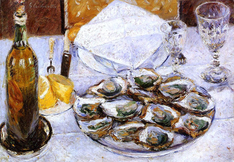  Gustave Caillebotte Still Life with Oysters - Hand Painted Oil Painting
