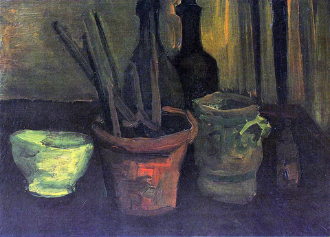  Vincent Van Gogh Still Life with Paintbrushes in a Pot - Hand Painted Oil Painting