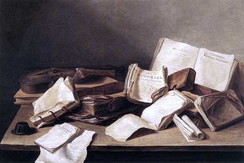  Jan Davidsz De Heem Still-Life of Books - Hand Painted Oil Painting