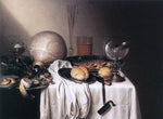  Maerten Boelema De Stomme Still-Life with a Bearded Man Crock and a Nautilus Shell Cup - Hand Painted Oil Painting