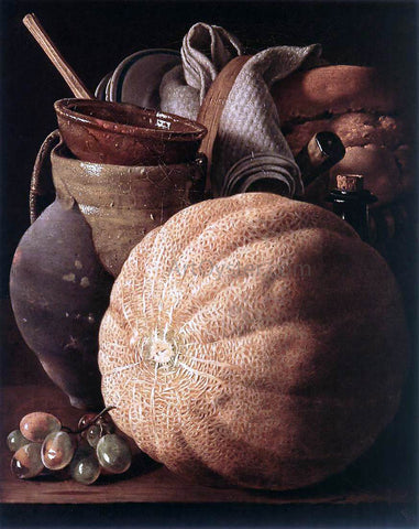 Luis Melendez Still-Life with Cantaloupe Melon - Hand Painted Oil Painting