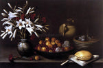  Francisco Barrera Still-Life with Flowers and Fruit - Hand Painted Oil Painting