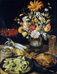 Georg Flegel Still-Life with Flowers and Snacks - Hand Painted Oil Painting