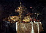  Willem Van Aelst Still-Life with Fruit, Parrot, and Nautilus Pitcher - Hand Painted Oil Painting