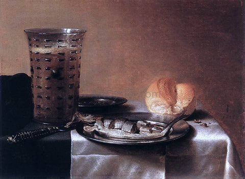  Pieter Claesz Still-Life with Herring - Hand Painted Oil Painting