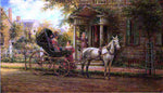  Edward Lamson Henry Stopping for a Chat - Hand Painted Oil Painting