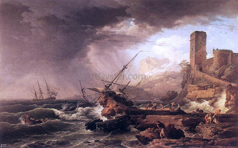  Claude-Joseph Vernet Storm with a Shipwreck - Hand Painted Oil Painting