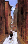  Alphonse De Neuville Street In The Old Town - Hand Painted Oil Painting