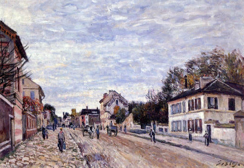  Alfred Sisley Street Scene in Marly - Hand Painted Oil Painting