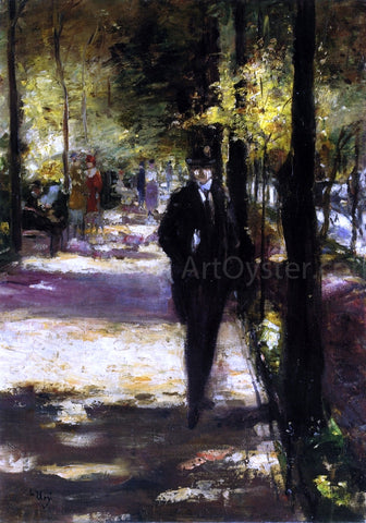  Lesser Ury Stroller in Tiergarten - Hand Painted Oil Painting