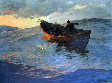  Edward Potthast A Struggle for the Catch - Hand Painted Oil Painting