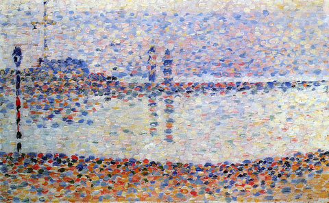  Georges Seurat Study for 'The Channel at Gravelines' - Hand Painted Oil Painting