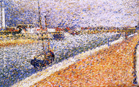  Georges Seurat Study for 'The Channel at Grvelines, Petit-Fort-Phillipe - Hand Painted Oil Painting