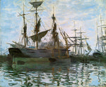  Claude Oscar Monet Study of Boats (also known as Ships in Harbor) - Hand Painted Oil Painting