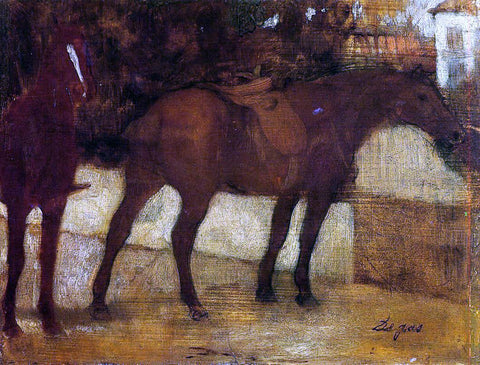  Edgar Degas Study of Horses - Hand Painted Oil Painting