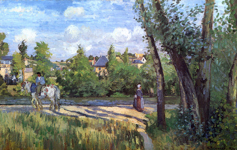  Camille Pissarro Sunlight on the Road - Pontoise - Hand Painted Oil Painting