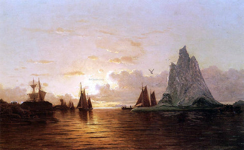  William Bradford Sunset at the Strait of Belle Isle - Hand Painted Oil Painting