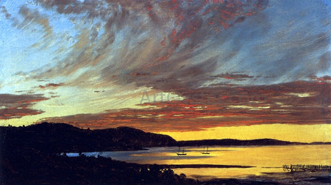  Frederic Edwin Church Sunset, Bar Harbor - Hand Painted Oil Painting