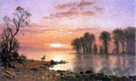  Albert Bierstadt Sunset - Hand Painted Oil Painting